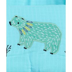 Babyhug Premium Muslin Sleeping Bag Bear Print - Multicolor| Easy Zipper Closure| New Born Gifting| Boys & Girls| Warm and Cozy| Travel Friendly