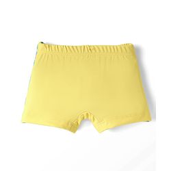 Babyhug Water Repellant Swimming Trunk With Tropical Theme Print - Yellow