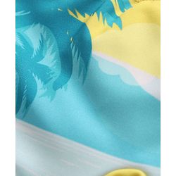 Babyhug Water Repellant Swimming Trunk With Tropical Theme Print - Yellow