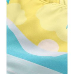 Babyhug Water Repellant Swimming Trunk With Tropical Theme Print - Yellow