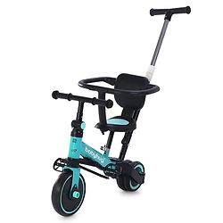Babyhug Most Advanced 5 in 1 Tricycle with Adjustable Parent Handle - Aqua Blue