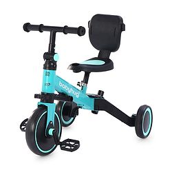 Babyhug Most Advanced 5 in 1 Tricycle with Adjustable Parent Handle - Aqua Blue