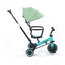 Babyhug 7 in 1 Baby Cycle Tricycle with Adjustable Parent Handle - Aqua Blue