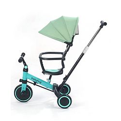 Babyhug 7 in 1 Baby Cycle Tricycle with Adjustable Parent Handle - Aqua Blue