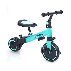 Babyhug 7 in 1 Baby Cycle Tricycle with Adjustable Parent Handle - Aqua Blue
