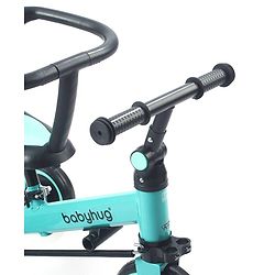Babyhug 7 in 1 Baby Cycle Tricycle with Adjustable Parent Handle - Aqua Blue