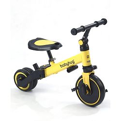 Babyhug 7 in 1 Baby Cycle Tricycle with Adjustable Parent Handle - Yellow