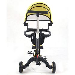 Babyhug 7 in 1 Baby Cycle Tricycle with Adjustable Parent Handle - Yellow