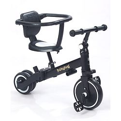 Babyhug 7 in 1 Baby Cycle Tricycle with Adjustable Parent Handle - Yellow