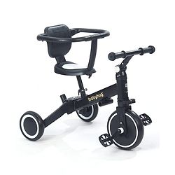 Babyhug 7 in 1 Baby Cycle Tricycle with Adjustable Parent Handle - Yellow