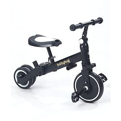Babyhug 7 in 1 Baby Cycle Tricycle with Adjustable Parent Handle - Yellow