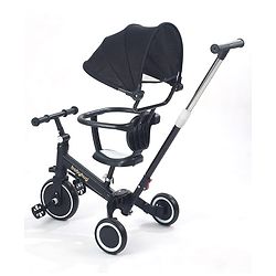 Babyhug 7 in 1 Baby Cycle Tricycle with Adjustable Parent Handle - Yellow