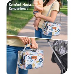 Babyhug Mini Travel Diaper Sling Bag Unicorn Theme- Blue