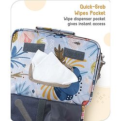 Babyhug Mini Travel Diaper Sling Bag Unicorn Theme- Blue