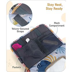 Babyhug Mini Travel Diaper Sling Bag Unicorn Theme- Blue