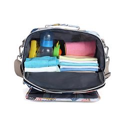 Babyhug Mini Travel Diaper Sling Bag Unicorn Theme- Blue