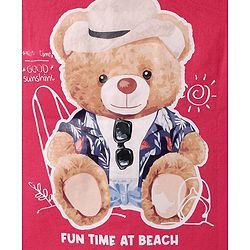 Babyhug Cotton Woven Full Sleeves Shirt with Bear Print - Red