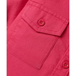 Babyhug Cotton Woven Full Sleeves Shirt with Bear Print - Red