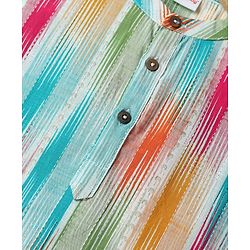 Babyhug Cotton Woven Full Sleeves Cambric Foil Printed Kurta Pajama Set - Multicolour