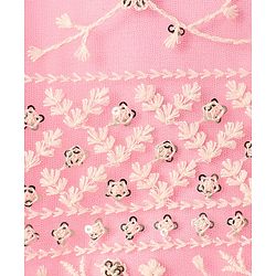 Babyhug Woven Half Sleeves Lehenga Choli & Jacket Set With Floral Embriodery - Pink