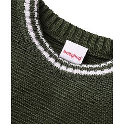 Babyhug Knit Sleeveless Solid Color Sweater Vest - Navy Blue