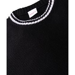 Babyhug Knit Sleeveless Solid Color Sweater Vest - Navy Blue