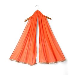 Babyhug Woven Half Sleeves Bandhani Printed Lehenga Choli Set With Embroidery Detailing & Dupatta - Orange