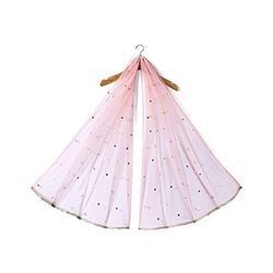 Babyhug Woven Frill Sleeves Kalli Style Embriodered Lehenga Choli & Dupatta Set - Teal Blue