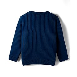 Babyhug Knit Full Sleeves Solid Color Pullover Sweater - Olive Green