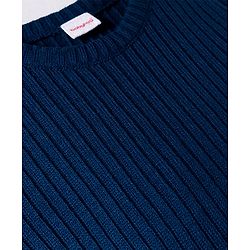 Babyhug Knit Full Sleeves Solid Color Pullover Sweater - Olive Green