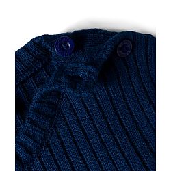 Babyhug Knit Full Sleeves Solid Color Pullover Sweater - Olive Green