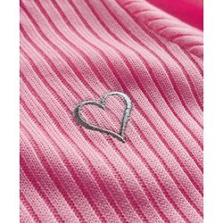 Babyhug Knit Full Sleeves Pullover Sweater with Heart Embroidery - Pink