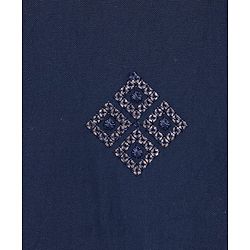 Babyhug Full Sleeves Kurta Pajama Set with Embroidered Jacket - Navy Blue