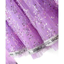 Babyhug Woven Lehenga Choli Set With Sequin Detailing & Dupatta - Lavender