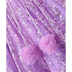 Babyhug Woven Lehenga Choli Set With Sequin Detailing & Dupatta - Lavender