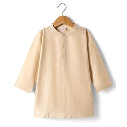 Babyhug Woven Mandarin Collar Full Sleeves Kurta Pajama Set with Sequin Embroidered Jacket - Purple