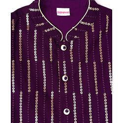 Babyhug Woven Mandarin Collar Full Sleeves Kurta Pajama Set with Sequin Embroidered Jacket - Purple