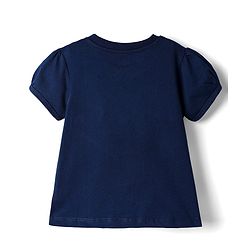 Babyhug Cotton Knit Half Sleeves Night Suit With Fox & Floral Print - Navy Blue