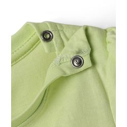 Babyhug Cotton Knit Half Sleeves Shorts Night Suit With Floral Print - Light Green & Pink