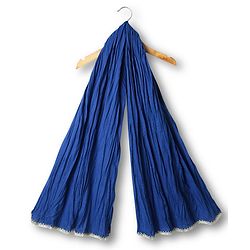 Babyhug Cotton Woven Three Fourth Sleeves Kurti Gharara & Dupatta Set With Cambric Print - Navy Blue