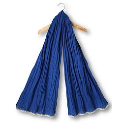 Babyhug Cotton Woven Three Fourth Sleeves Kurti Gharara & Dupatta Set With Cambric Print - Navy Blue