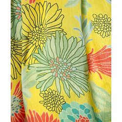 Babyhug Woven Flutter Sleeves Indo Western Set With Floral Print & Dupatta - Yellow