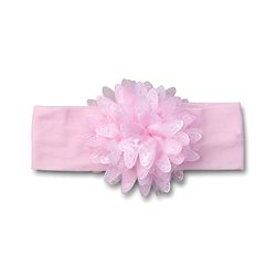 Babyhug Free Size Headbands with Flower Applique Pack of 3 - Light Pink White and Grey
