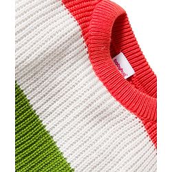 Babyhug Knit Full Sleeves Striped Sweater Set with Stripes - Multicolor