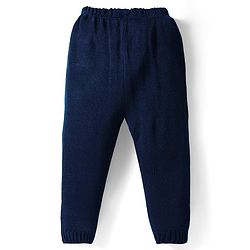 Babyhug Knit Full Sleeves Pullover Sweater & Pant Set with Fair Isle Design - Navy Blue