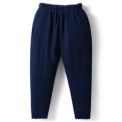 Babyhug Knit Full Sleeves Pullover Sweater & Pant Set with Fair Isle Design - Navy Blue