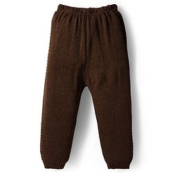Babyhug Knit Full Sleeves Pullover Sweater & Pant Set with Fair Isle Design - Mustard & Brown