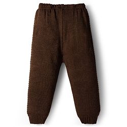 Babyhug Knit Full Sleeves Pullover Sweater & Pant Set with Fair Isle Design - Mustard & Brown
