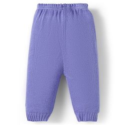 Babyhug Knit Full Sleeves Sweater Set with Design - Lavender