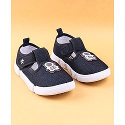 Cute Walk by Babyhug Casual Shoes with Velcro Closure & Astronaut Patch - Navy Blue